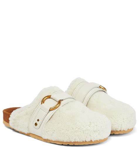 see by chloe gema shearling mules|See by Chloe Gema Mules .